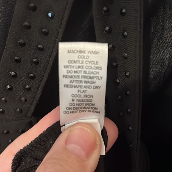 New Spense woman black strappy pantsuit with beads - Picture 9 of 10